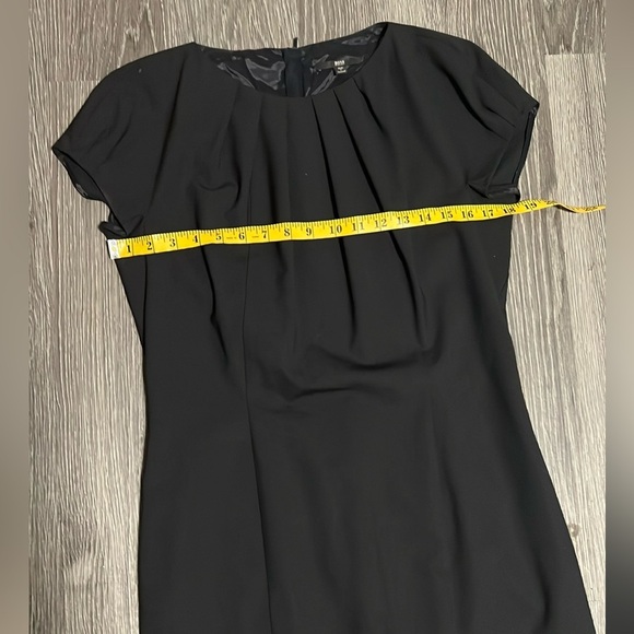 Hugo Boss Black Off Shoulder Tie Front Midi Dress - Picture 6 of 11